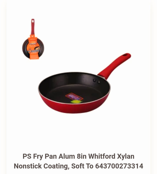 PS Fry Pan Alum 8in Whitford Xylan Nonstick Coating, Soft To 643700273314
PAF105