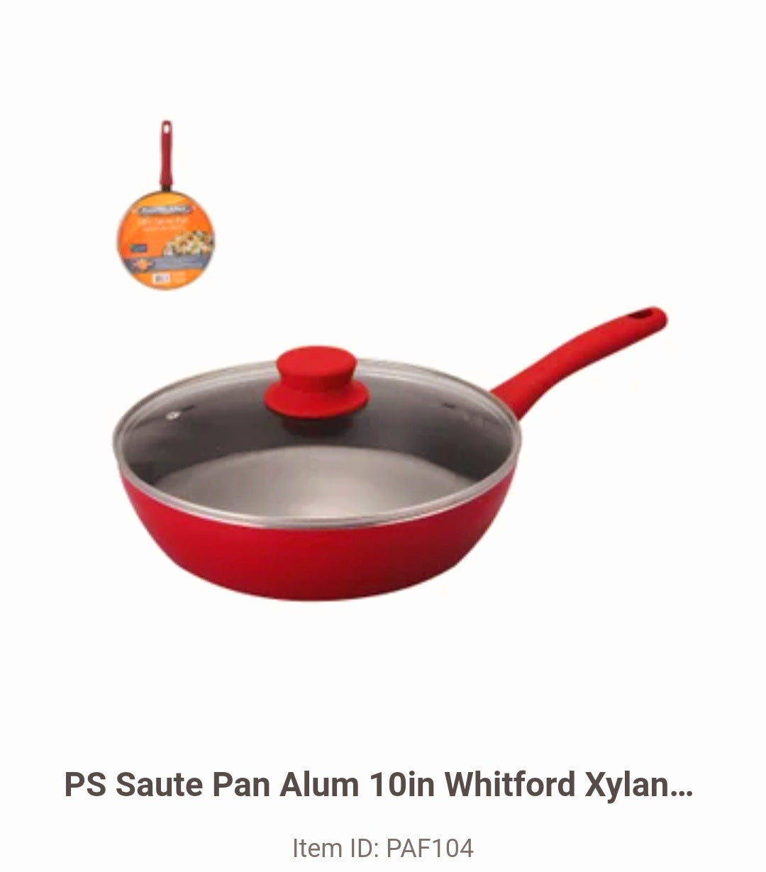 PS Saute Pan Alum 10in Whitford Xylan Nonstick Coating, Soft 643700273307
PAF104