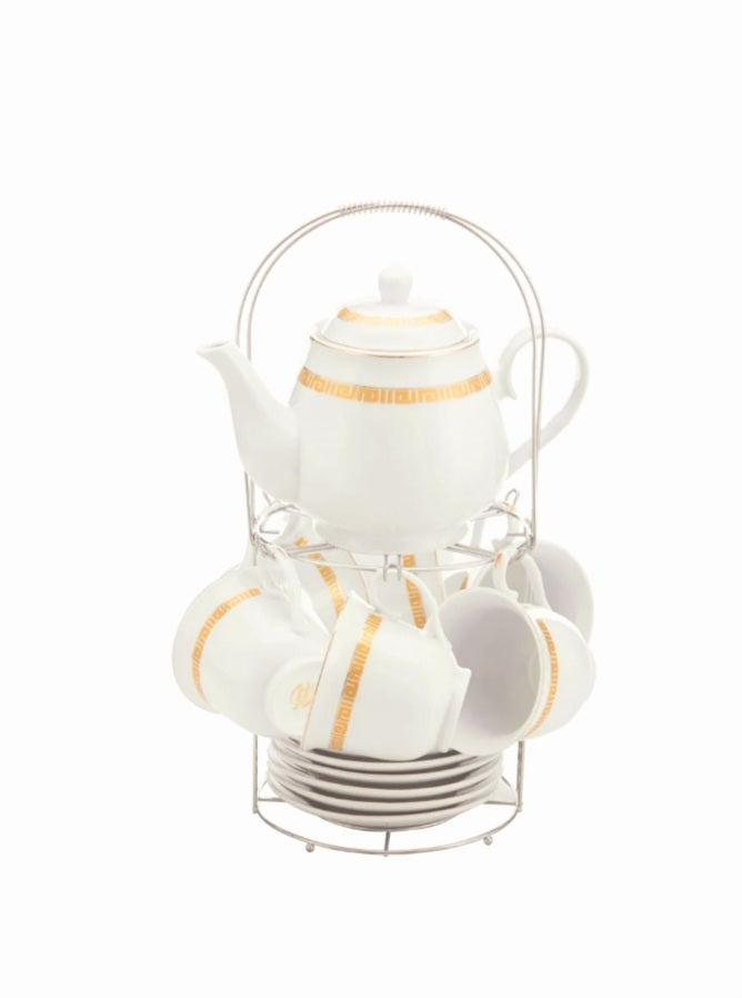 Porcelain 15pc Tea Set with Decal 643700359582
AI37132-TS15